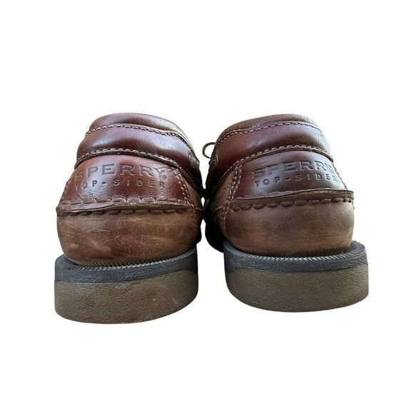 Sperry Men's Brown Leather Boat Shoes Size 12M Casual Moc Toe - Picture 5 of 11